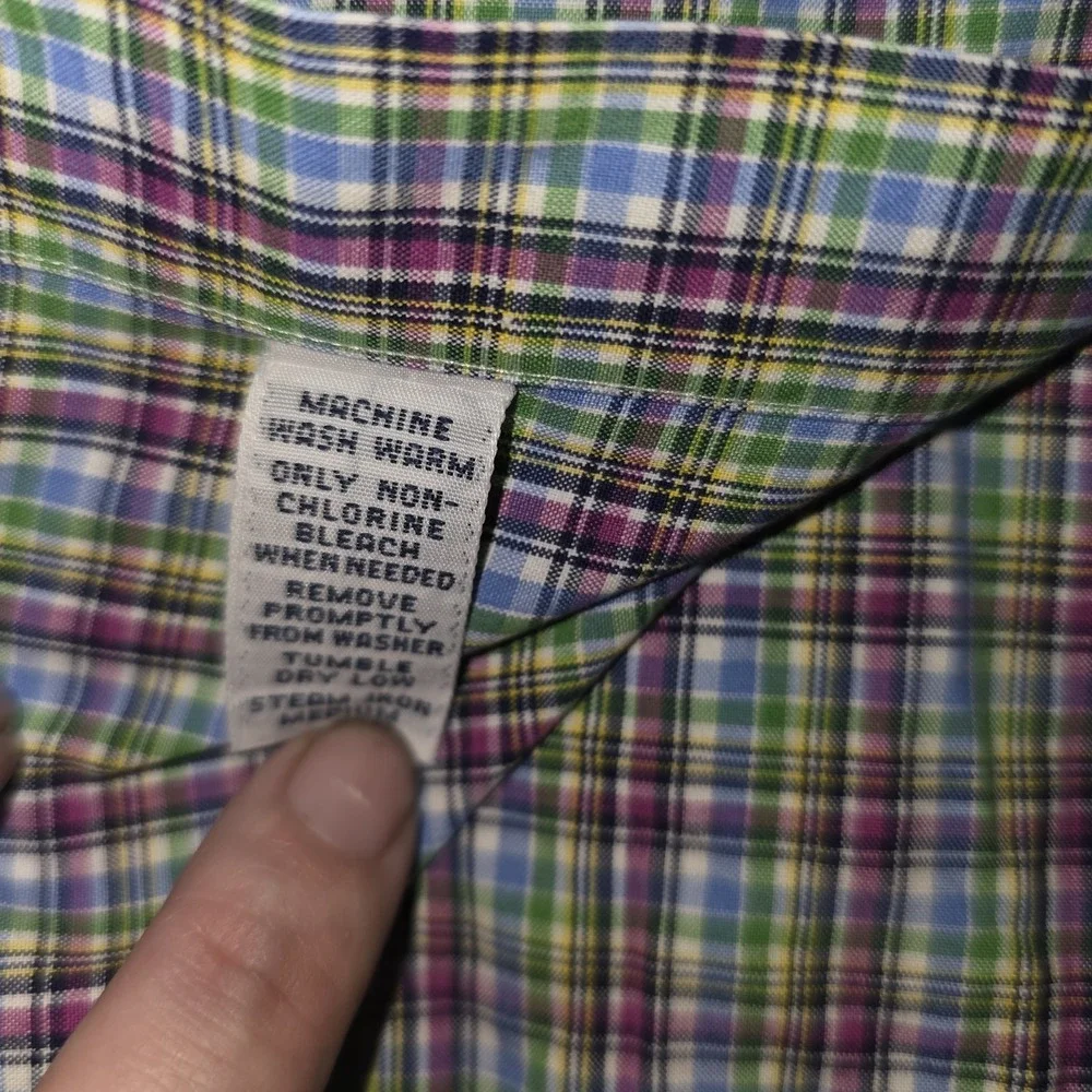 Polo Ralph Lauren Regent Custom Button Up Dress‎ Shirt Mens 17.5 XL Plaid